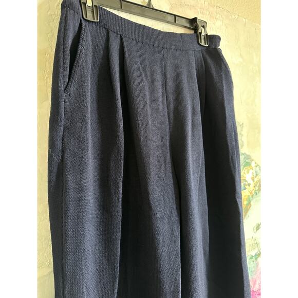 St.  John Collection by Marie Gray Navy Blue Santana Knit Pants Size 8 - Picture 5 of 6
